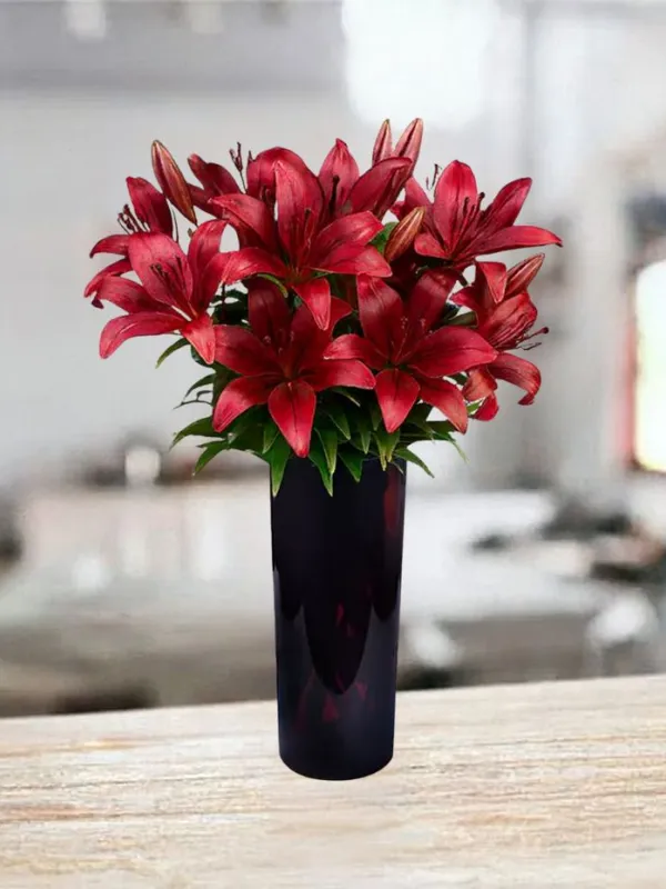 Produkt 11 bordowych lilii Zdjęcie
