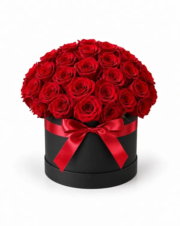 Product Flowerbox of red roses - from 9 to 100 roses Image