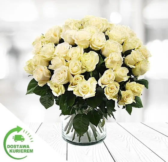 Produkt Bukiet 50 białych róż Zdjęcie