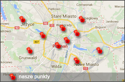 mapa poznań