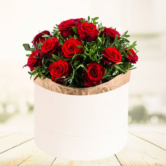 Flowerbox 15 Czerwonych Róż